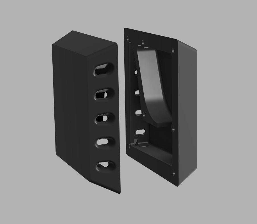 Crossflow directional filtered air vent for caravan and 4x4 canopy ventilation, UV-resistant ASA-carbon fiber design