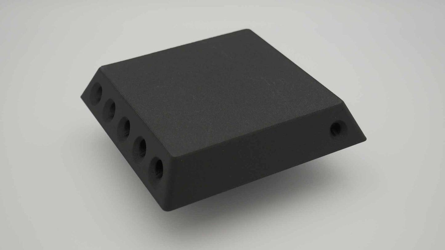 Black ASA-Carbon Fiber directional filtered air vent for Ute canopy side, lightweight and UV resistant