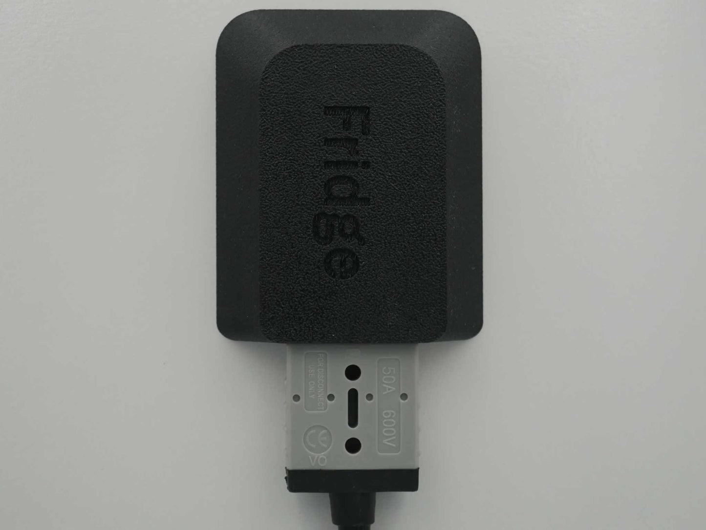 Single Anderson Mount with Fridge label, black durable ABS-glass fiber housing for 50amp Anderson plug and pins