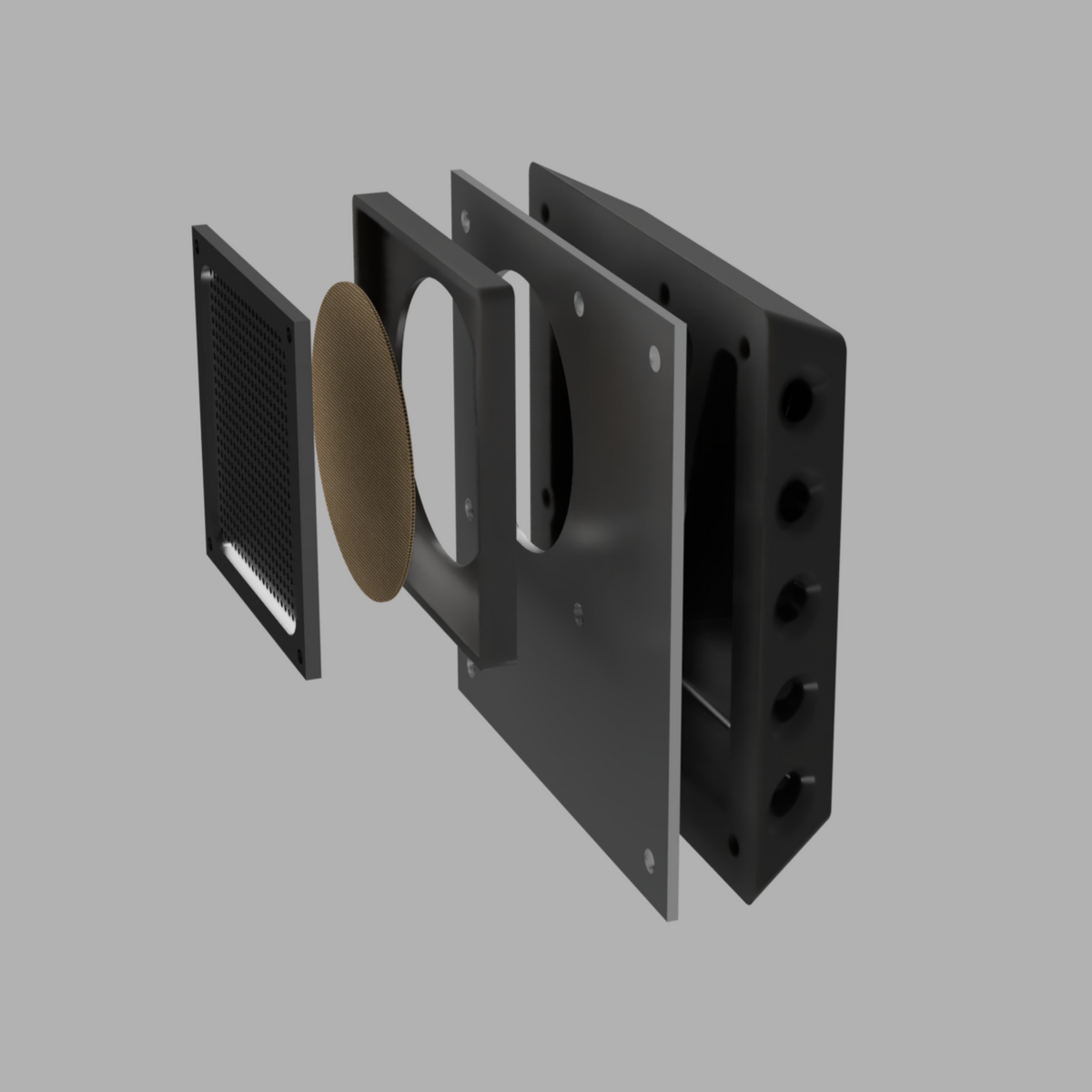 Pair of 4x4 canopy air vents with oval intake holes and stainless steel fittings for Ute canopies