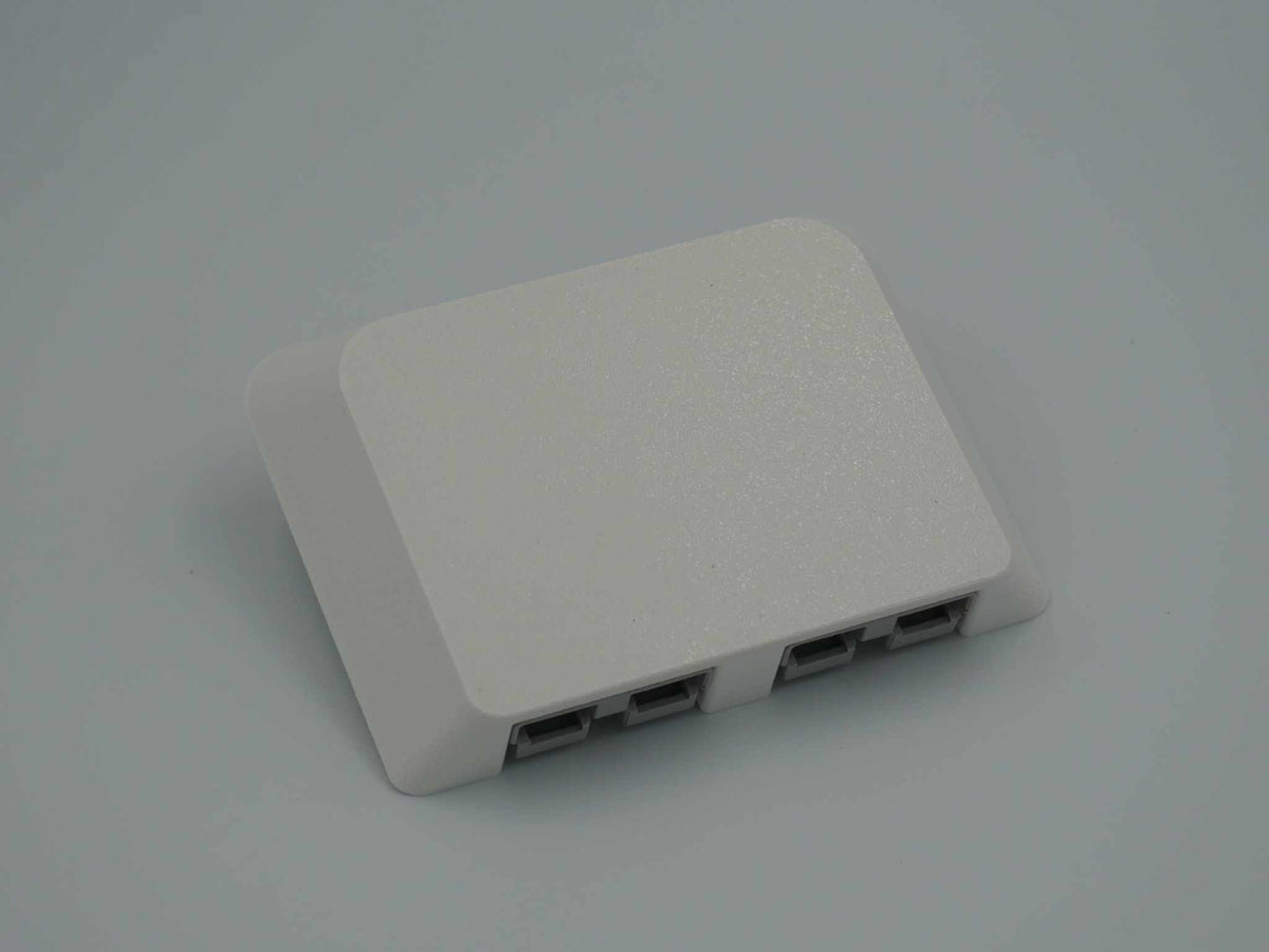 Blank Dual Anderson Mount with 50amp Anderson plugs and durable UV-resistant ASA-Glass Fibre covers in white for canopy installation