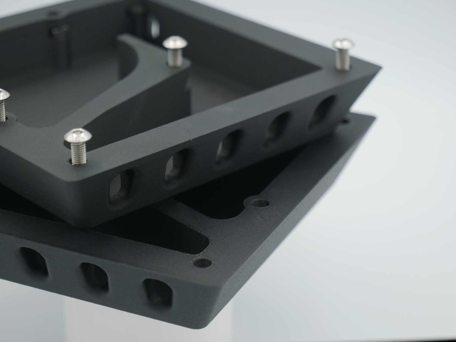 Directional Filtered Air Vent for Ute canopies with improved oval intake holes and angled design