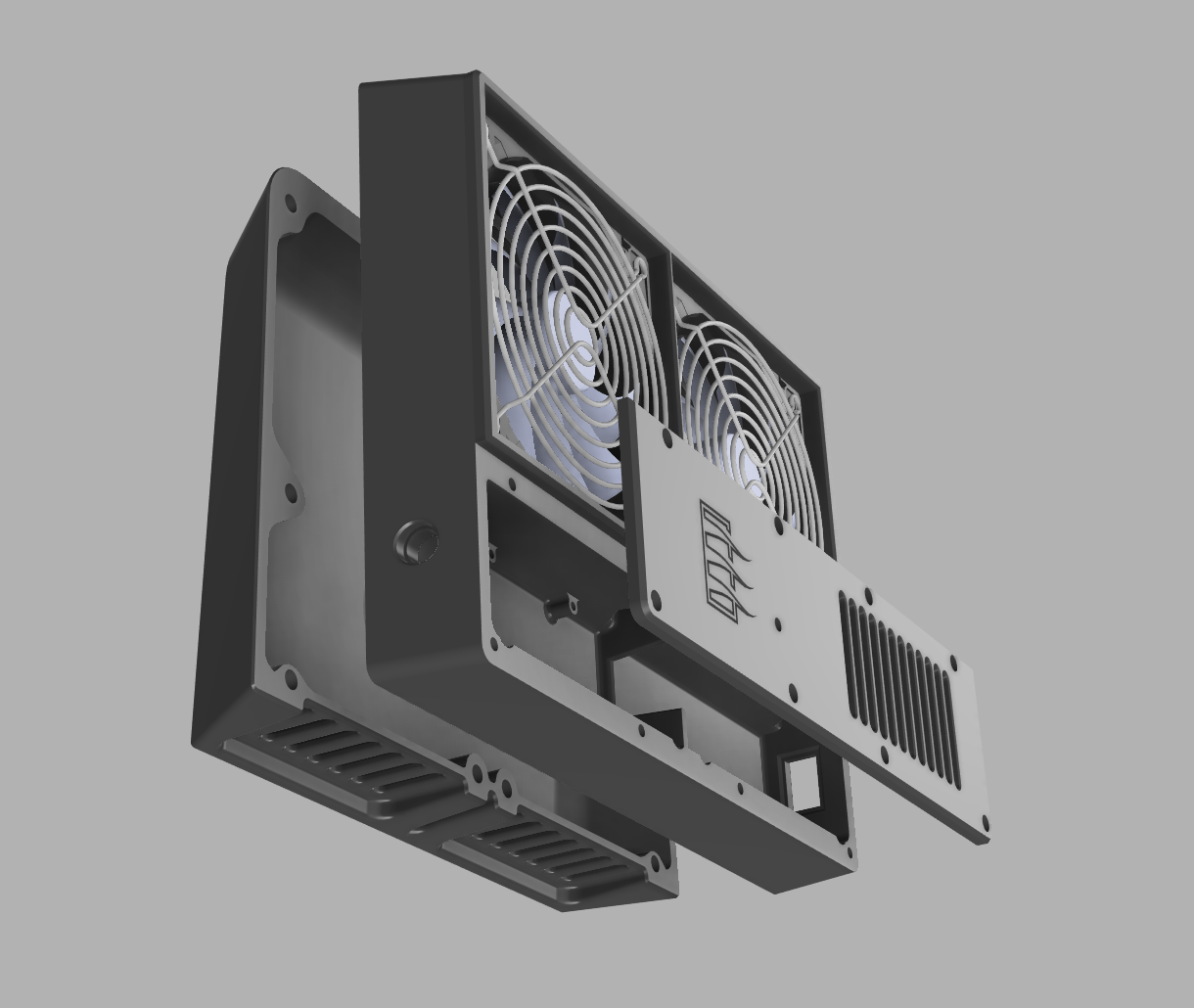 CAD Render of the Dual 120mm Vent